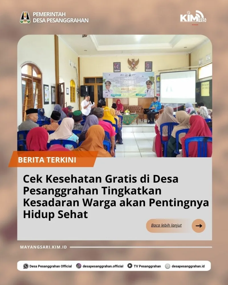 Cek Kesehatan Gratis Di Desa Pesanggrahan Tingkatkan Kesadaran Warga Untuk Hidup Sehat