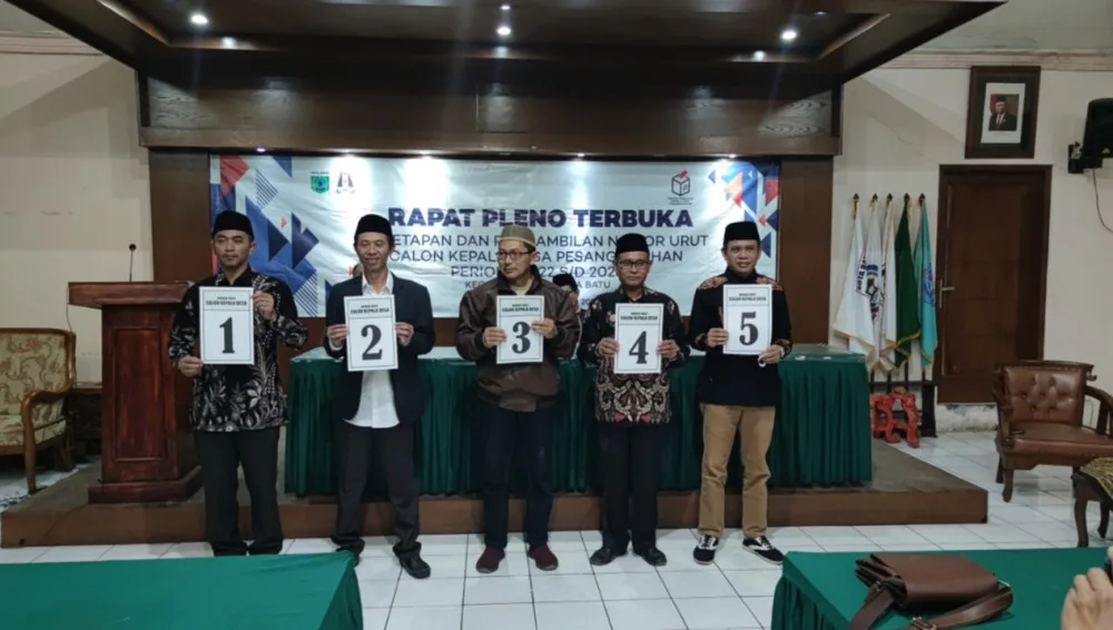 Rapat Pleno Terbuka Panitia Pilkades : Penetapan Dan Pengambilan Nomor Urut Calon Kepala Desa Pesanggrahan